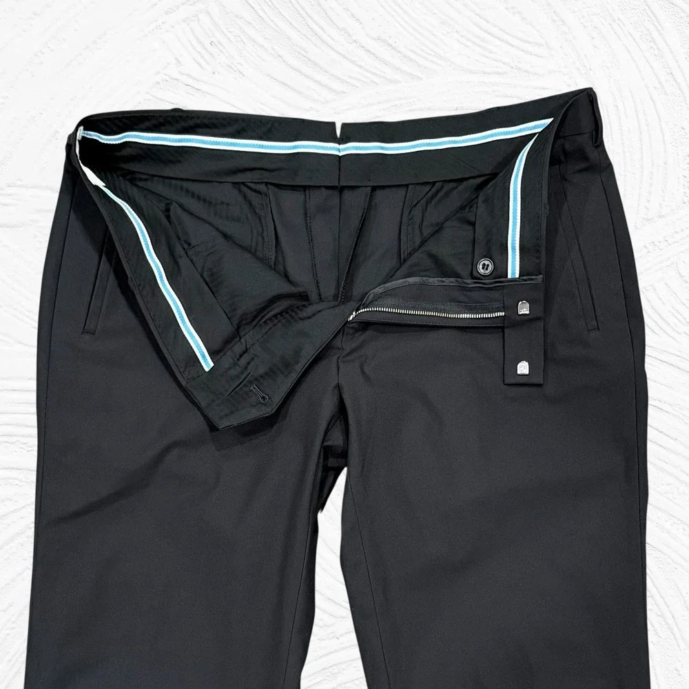 Sene Mens Black 2 Pc Suit FlexTech Stretch Custom 42R 37X29 Slim Taper